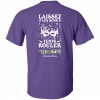 Jazz - A Louisiana Kitchen Purple t-shirt with white text and graphics. Design features musical notes, two lobsters, and the phrase, "Laissez Les Bons Temps Rouler - Jazz a Louisiana Kitchen. Kansas City, Columbia